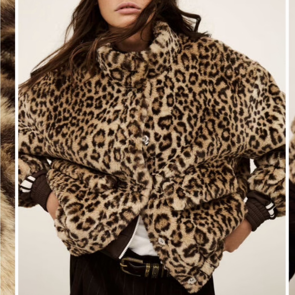 NWT ba&sh Leopard Print Faux Fur Jacket - Picture 3 of 8